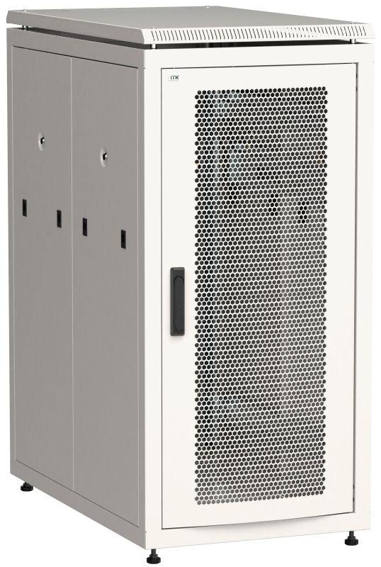 шкаф сетевой linea n 19дюйм 28u 600х1000мм перфорир. передн. дверь сер. itk ln35-28u61-p от BTSprom.by