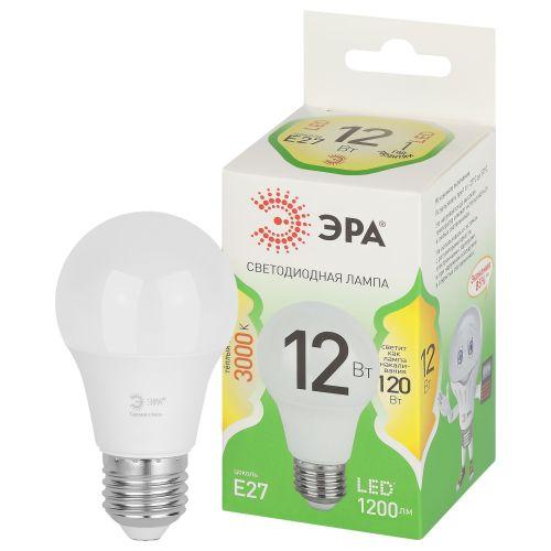 лампа светодиодная green line a60-12w-830-e27 gl 12вт груша 3000к свет тепл. e27 эра б0067110 от BTSprom.by