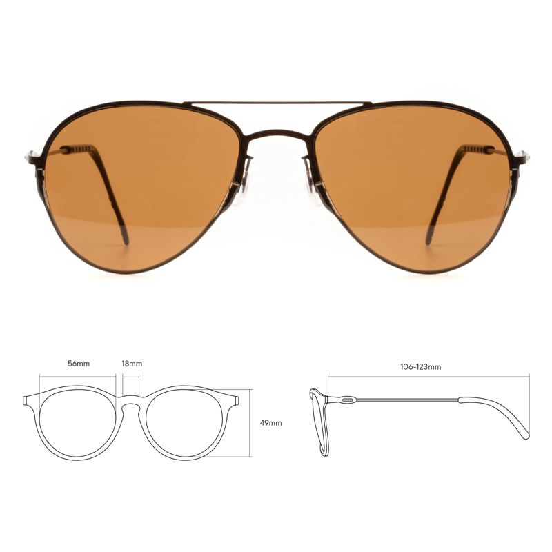  Очки солнцезащитные модель 08 титан с корич. линзами черн. DKC TCSFRA55010002 фото в каталоге от BTSprom.by