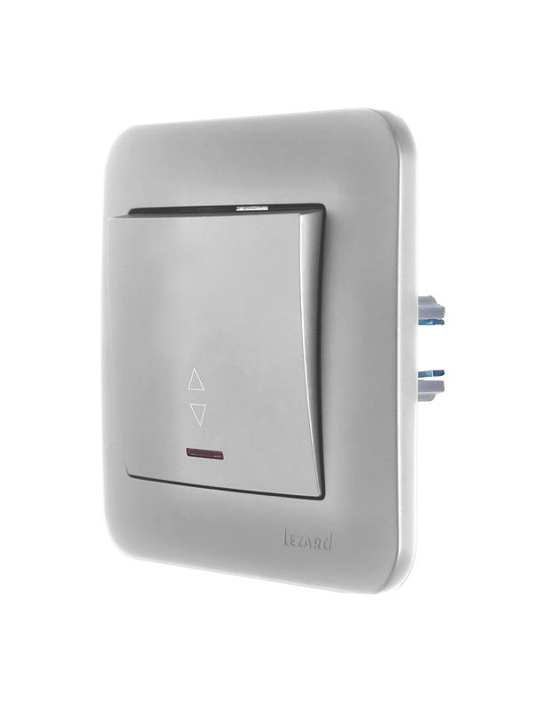 переключатель проходной 1-кл. 1п сп asti 10а ip20 с подсветкой платина lezard 7081-3535-114 от BTSprom.by