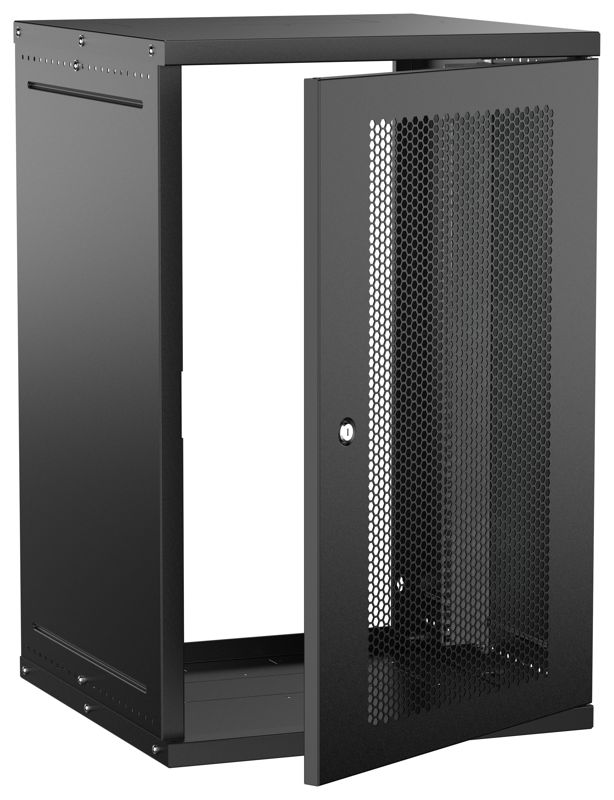 шкаф настенный 18u 600х600мм дверь перфорир. черн. generica lwe5-18u66-pf-g от BTSprom.by