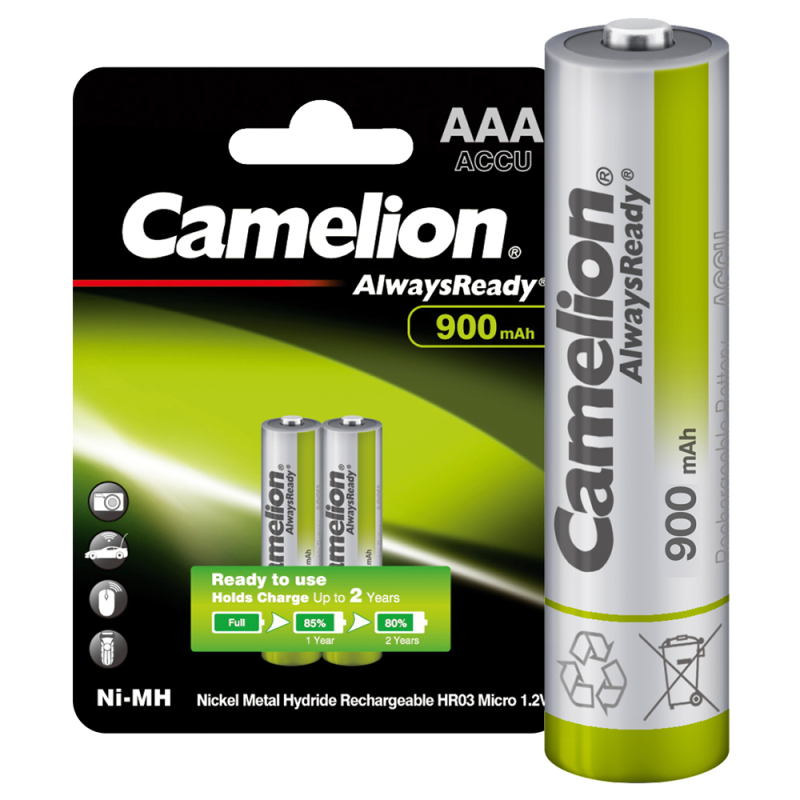 аккумулятор aaa/r03 900ма.ч ni-mn always ready bl-2 металлик (блист.2шт) camelion 9165 от BTSprom.by