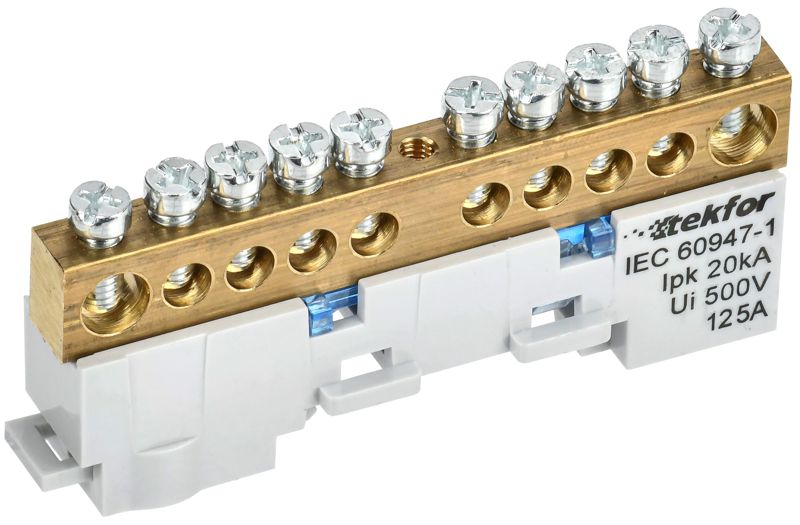 шина нулевая n неизол. на универс. держ. 8х12-10-с tekfor iek tf-nn20-10-dl-k07 от BTSprom.by