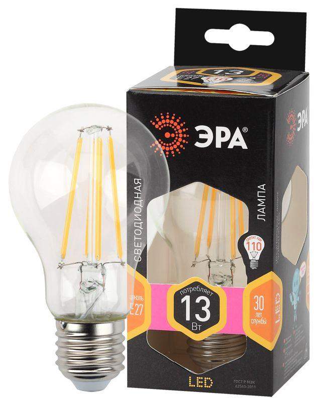 лампа светодиодная филаментная f-led a60-13w-827-e27 эра б0035027 от BTSprom.by