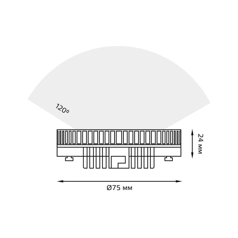 Лампа светодиодная Black 6Вт таблетка 6500К холод. бел. GX53 530лм GAUSS 108008306 фото в каталоге от BTSprom.by