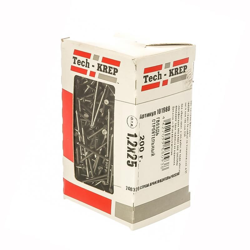 гвоздь строительный 1.2х25 (уп.0.2кг) tech-krep/zitar 101988 от BTSprom.by