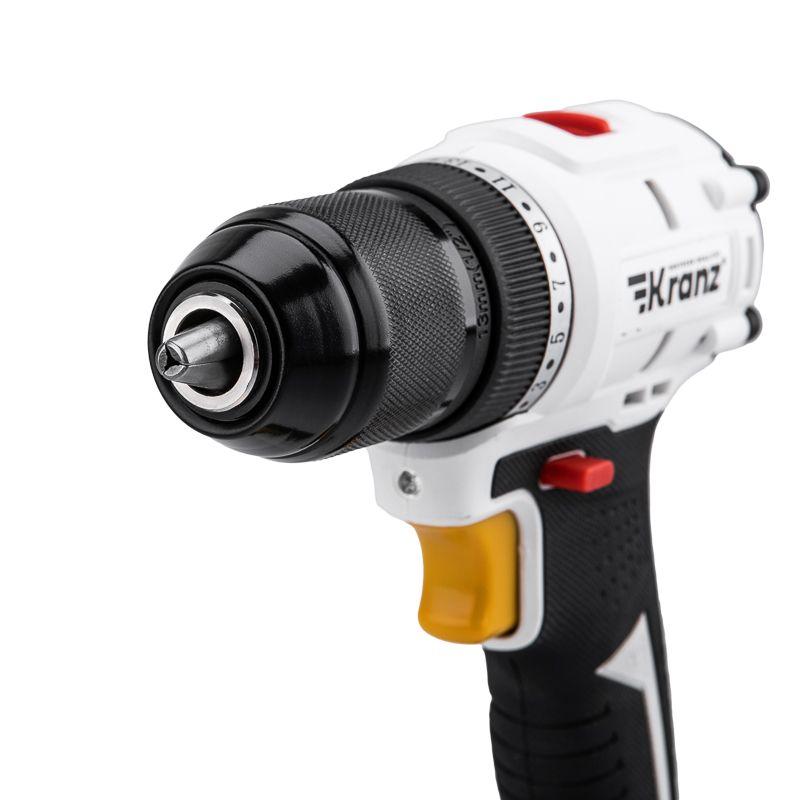  Дрель-шуруповерт аккумуляторная бесщеточная Li-Ion 20В 55Нм (кейс 2 аккум. 2А.ч) Kranz KR-PT-055 фото в каталоге от BTSprom.by