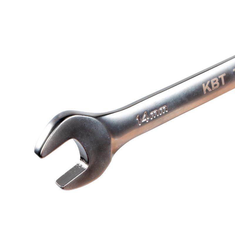  Набор гаечных комбинированных трещоточных ключей с шарниром НТКШ-8 (8-19) KBT-PROFESSIONAL КВТ 91951 фото в каталоге от BTSprom.by