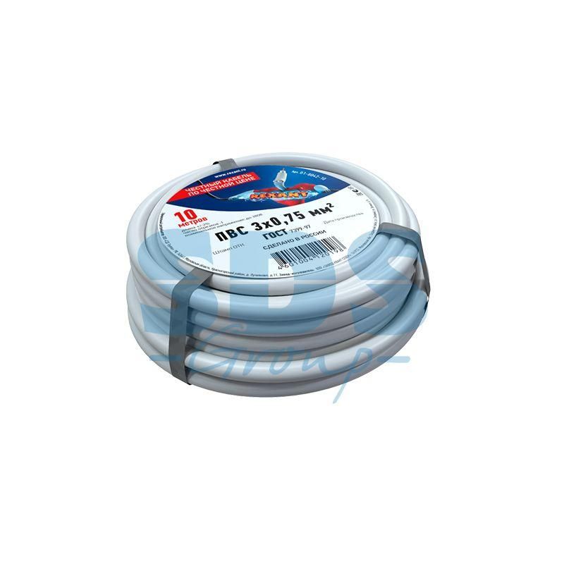 провод пвс 3x0.75 б (уп.10м) rexant 01-8042-10 от BTSprom.by