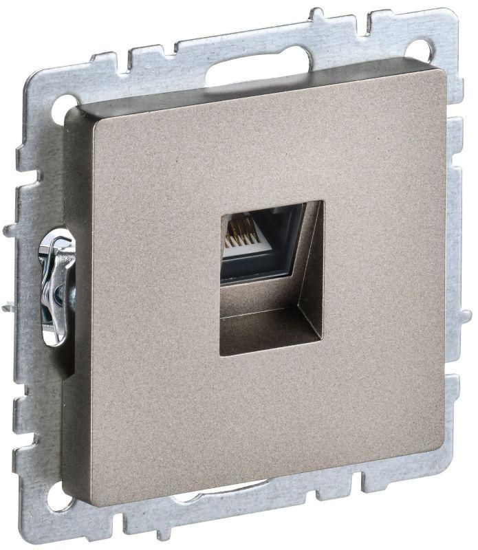 розетка компьютерная сп rj45 кат.5e brite рк10-брш механизм шампань iek br-k10-1-k37 от BTSprom.by