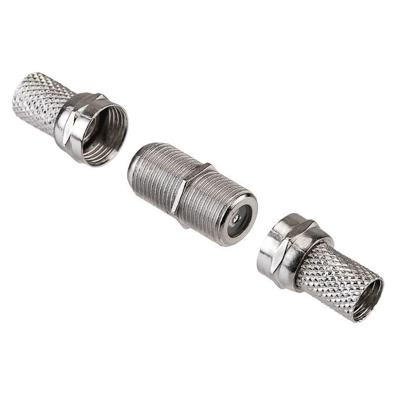  Набор разъемов антенных ТВ №1 (1 переходник гнездо F - гнездо F; бочка без кольца; 2 F-разъема RG-6) PROCONNECT 05-4201-6-6 фото в каталоге от BTSprom.by