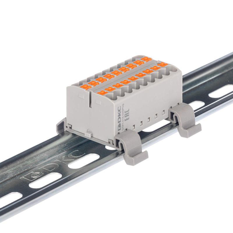  Блок распределительный зажим push-in 18 точек подключения 2.5кв.мм сер. DKC DTP1-018-04SPUG фото в каталоге от BTSprom.by