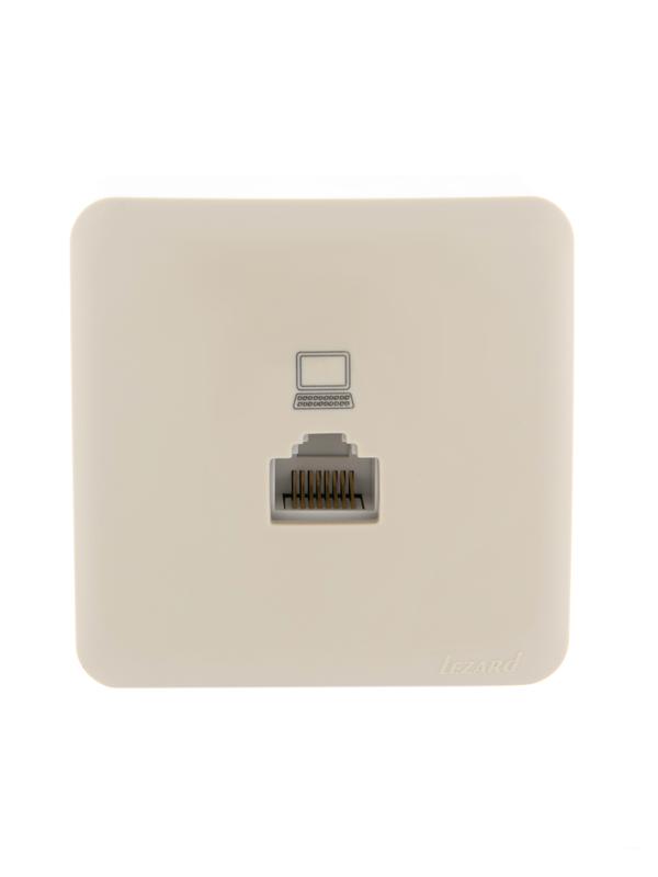 розетка компьютерная 1-м оп viola rj45 крем. lezard 751-0300-139 от BTSprom.by