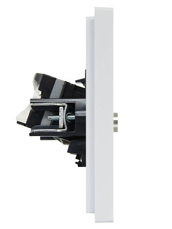  Розетка 2-м TV+RJ45 кат.5E FORTE&PIANO FP236 бел. IEK FP-AK20-1-K01 фото в каталоге от BTSprom.by