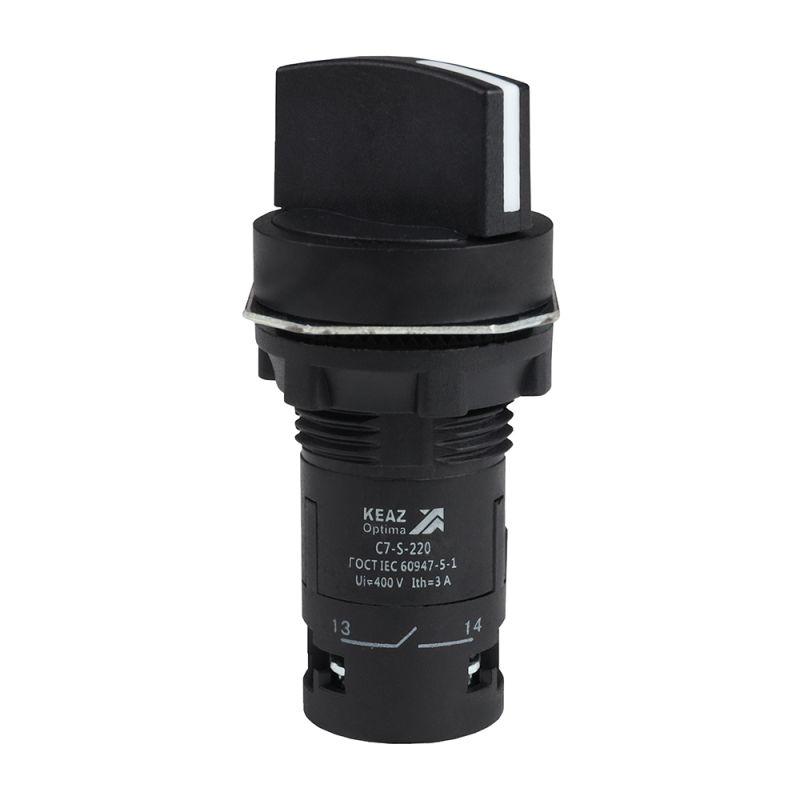 переключатель 2 положения optisignal compact d22 с7-s-220 черн. 2но xb7nd23 кэаз 362134 от BTSprom.by