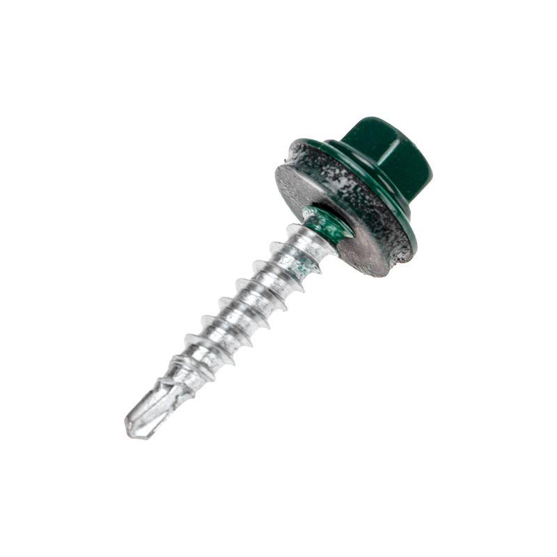 саморез кровельный 4.8х29мм окрашенный ral 6005 короб (уп.250шт) kranz 1204-4829-3 от BTSprom.by