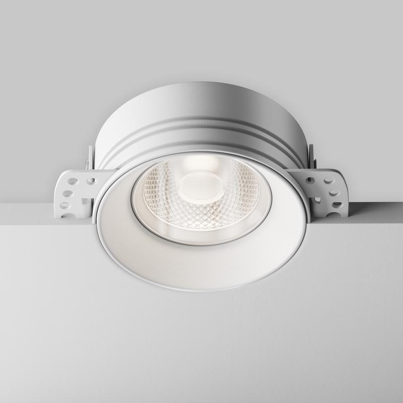  Светильник Flint 10Вт GU10 IP44 встраив. Maytoni DL101-GU10-TRS-W фото в каталоге от BTSprom.by