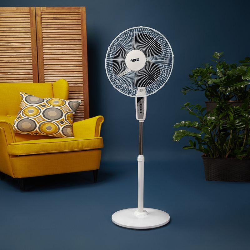  Вентилятор напольный DX-1608R 40Вт 220В с пультом и таймером бел./черн. DUX 60-0210 фото в каталоге от BTSprom.by