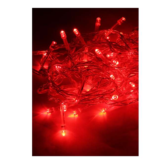 гирлянда светодиодная 80led красн. прозр. провод 8.8м (7.3+1.5) 8 режимов мигания ip20 красн. космос koc_gir80led_r от BTSprom.by
