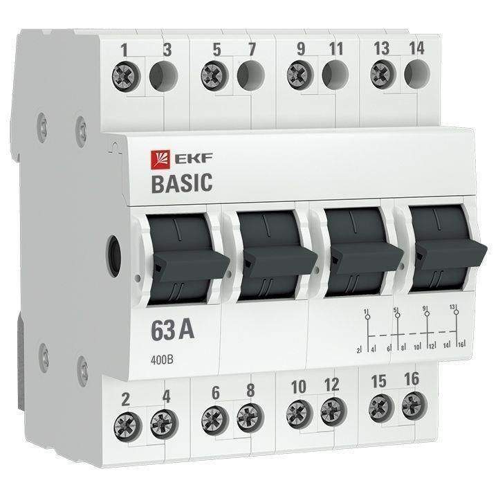 переключатель трехпозиционный 4п 63а basic ekf tps-4-63 от BTSprom.by