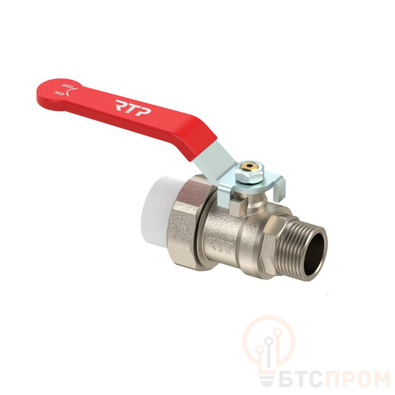 Кран шаровой ручка рычаг латунь с переходом на трубу PPR/наружн. резьба 25х3/4дюйм никель (инд. упак.) RTP 37857 фото в каталоге от BTSprom.by  Кран шаровой ручка рычаг латунь с переходом на трубу PPR/наружн. резьба 25х3/4дюйм никель (инд. упак.) RTP 37857 фото в каталоге от BTSprom.by