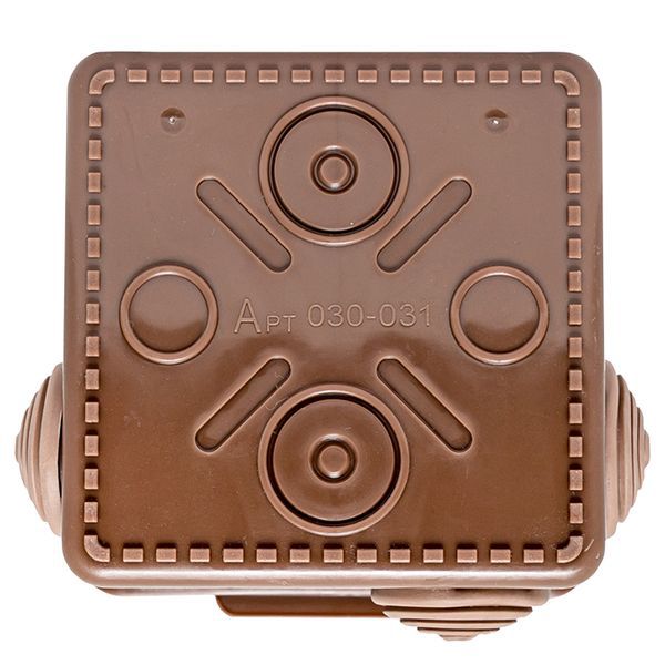  Коробка распаячная КМР-030-031 с крышкой 80х80х50 7 мембранных вводов IP54 темн. дерево PROxima EKF plc-kmr-030-031-t фото в каталоге от BTSprom.by