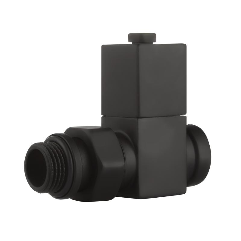  Набор дизайн-вентилей CUBE прямой 1/2дюйм черн. Royal Thermo НС-1422575 фото в каталоге от BTSprom.by