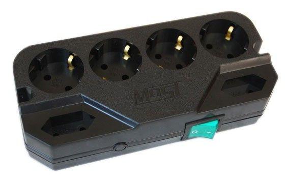 удлинитель с сетевым фильтром 6х5м сrg черн. (блист.) most 633403 от BTSprom.by