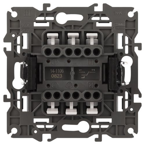  Переключатель 2-кл. СП Elegance 14-1106-03 10А IP20 250В 10AX механизм алюм. Эра Б0034245 фото в каталоге от BTSprom.by