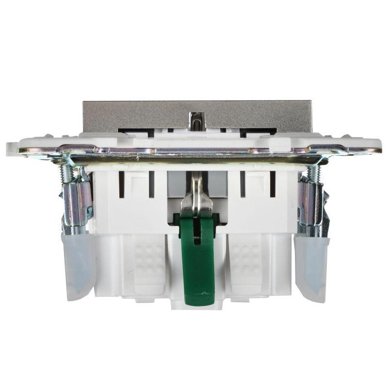  Розетка SKANDY 16А с заземл. защ. шторки безвинт. крепл. SK-R06Sh шампань IEK SK-R14-16-1-K37 фото в каталоге от BTSprom.by