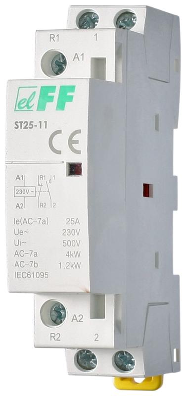 контактор модульный st-25-11 1но+1нз 2.2вт 1мод. монтаж на din-рейку f&f ea13.001.002 от BTSprom.by