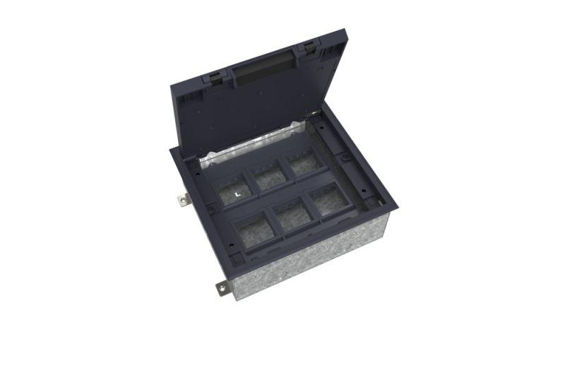 люк multidesk mdk10 на 12мод. ip40 с монтажной коробкой для бетонных полов se mdk10212 от BTSprom.by