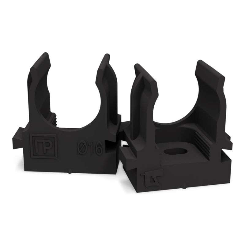 держатель для труб (клипса) d16мм для монтажн. пистолета атмосферостойкая черн. промрукав pr13.0405 от BTSprom.by