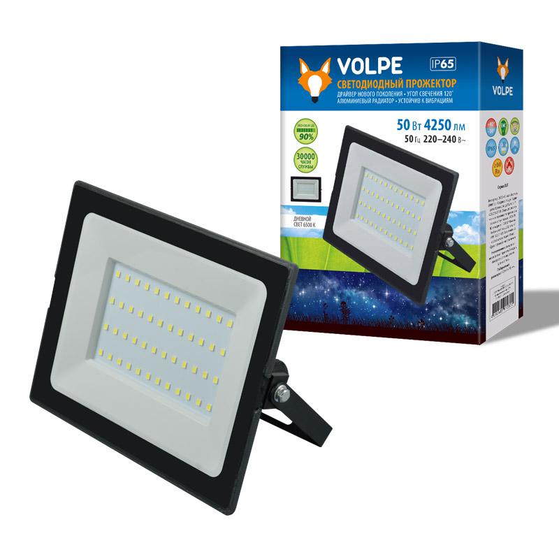 прожектор светодиодный ulf-q513 50w/6500k ip65 220-240в black корпус черн. volpe ul-00004342 от BTSprom.by