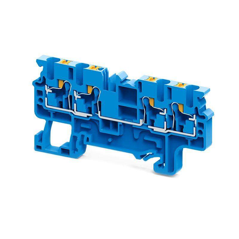 клемма с 4-мя контактами push-in opticlip сp-2.5-quattro-(0.2-2.5)-i-bu син. кэаз 331847 от BTSprom.by