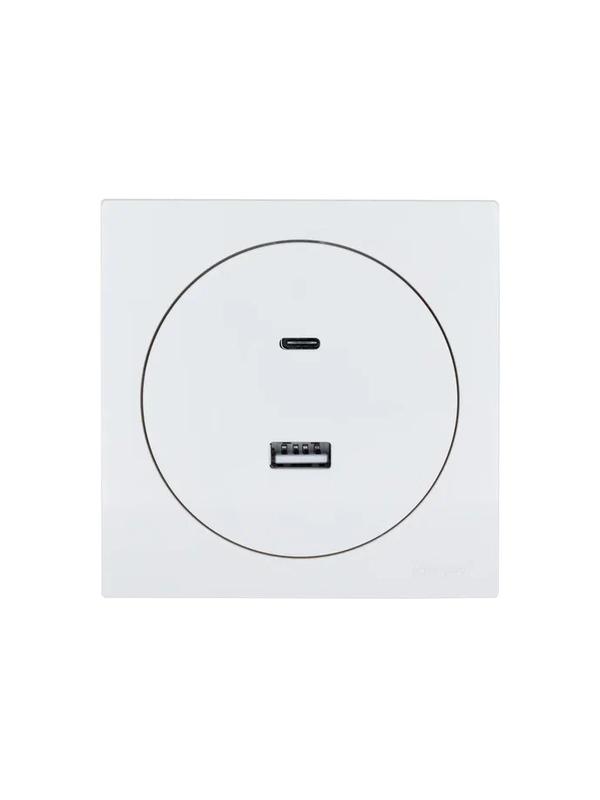  Розетка 1-м СП OSEN TC+ USB разъем бел. LEZARD 743-0288-192TC фото в каталоге от BTSprom.by