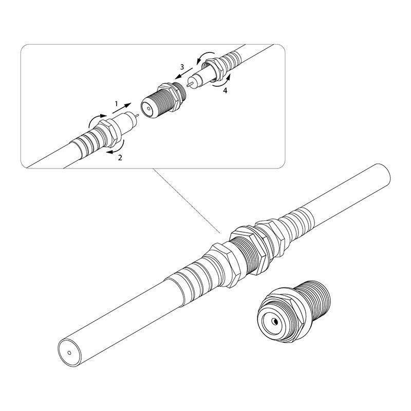  Переходник F-F "БОЧКА" с кольц. (03-044) (уп.100шт) PROCONNECT 05-4201-4 фото в каталоге от BTSprom.by