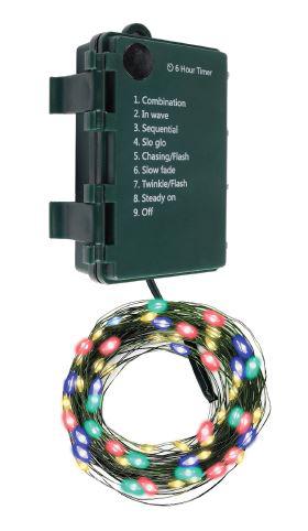 гирлянда "роса" dc-g06-50m 50 rgb microled 5.1м. 8реж. (3хaa в компл.) фаzа 5059641 от BTSprom.by