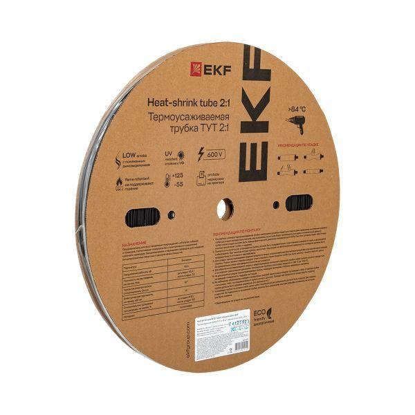 трубка термоусадочная тут нг 2/1 черн. (уп.200м) ekf tut-2-b от BTSprom.by