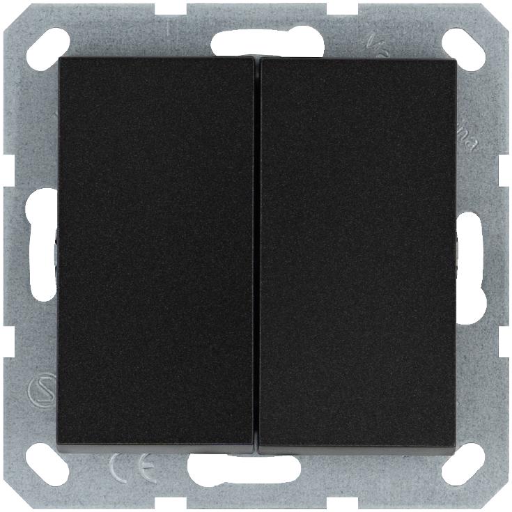 кнопка 2-кл. 10а ip20 с переключающим контактом механизм антрацит jasmart g3020b от BTSprom.by