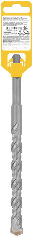  Бур по бетону SDS PLUS профи W-образная вставка двойная спираль 16х210мм FIT 32818 фото в каталоге от BTSprom.by