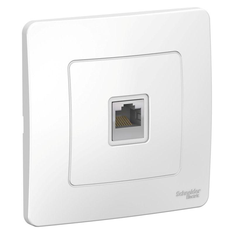 розетка компьютерная 1-м сп blanca rj45 кат.5e бел. se blnis045001 от BTSprom.by