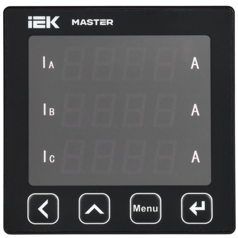  Амперметр цифровой щитовой 3ф RS-485 96х96 LED MASTER IEK MI-DA21-6-3-1-LED фото в каталоге от BTSprom.by