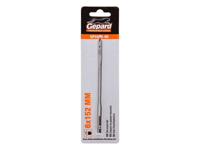 сверло по дереву перьевое ф 6мм gepard (gp0415-06) (impact, перовое) gp0415-06 от BTSprom.by