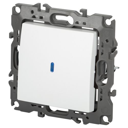  Выключатель 1-кл. Эра12 12-1102-01М 10А IP20 250В 10AX с подсветкой механизм бел. матов. Эра Б0065679 фото в каталоге от BTSprom.by