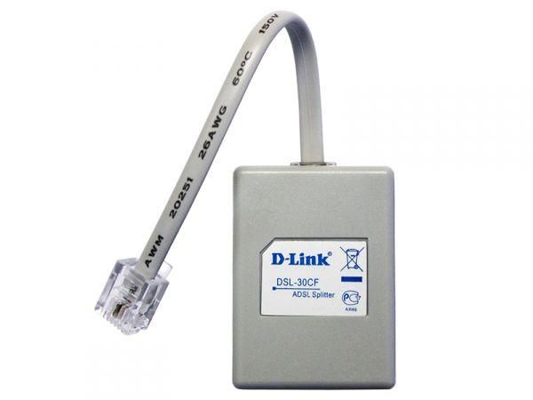 сплитер dsl-30cf/rs adsl annex a 1xrj11 вход и 2xrj-11 выход с 12см телефон. кабелем d-link 164163 от BTSprom.by