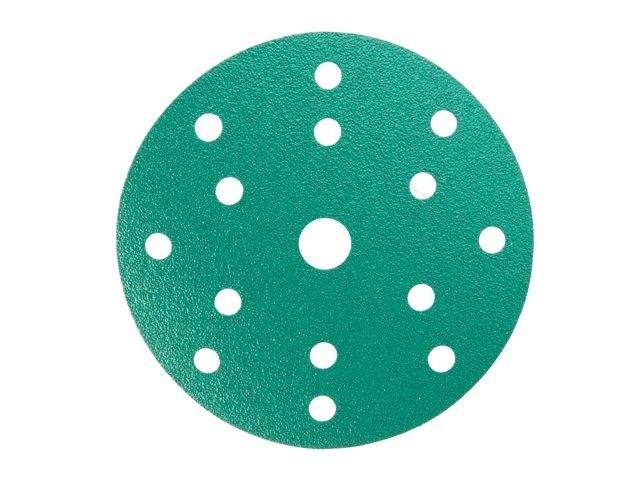 шлифлист 150мм круг p180 пленка, самосцепл. (15 отв.) green hanko dc3411501518 от BTSprom.by