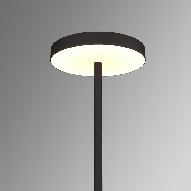 светильник светодиодный rve-lbx-cielo-2150х600-t-dim 42вт 4000к 600х600х80мм торшер круг напольный стойка 2060х400мм dali черн. rvelektro rve00003333 от BTSprom.by