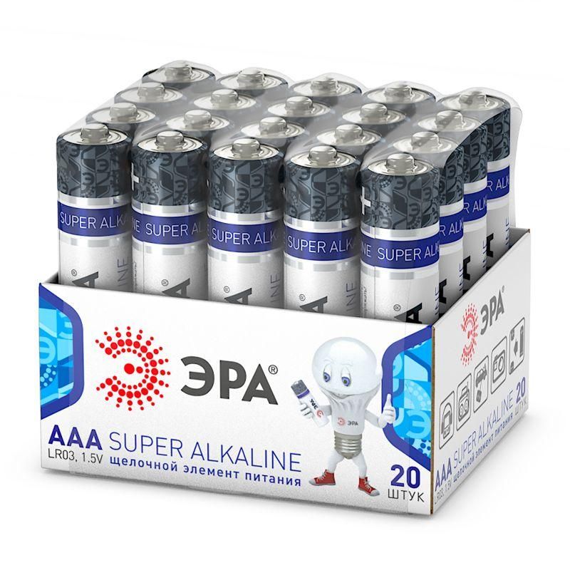элемент питания алкалиновый aaa/lr03 lr03-20 bulk super alkaline (уп.20шт) эра б0054622 от BTSprom.by