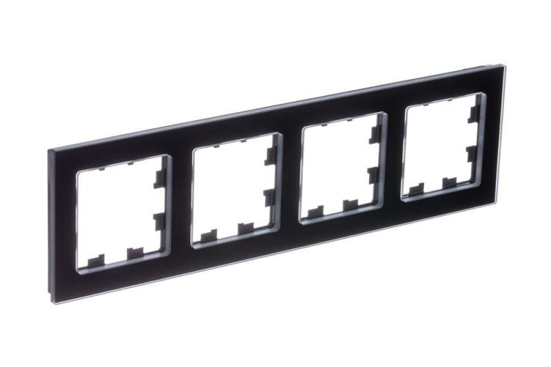 рамка 4-м atlasdesign nature натур. стекло черн. se atn361004 от BTSprom.by